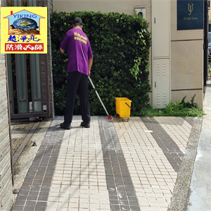 彰化和美山水豐華社區戶外磁磚地面止滑施工781