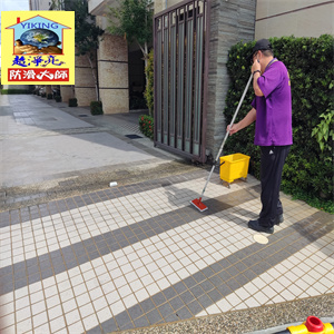 彰化和美山水豐華社區戶外磁磚地面止滑施工781