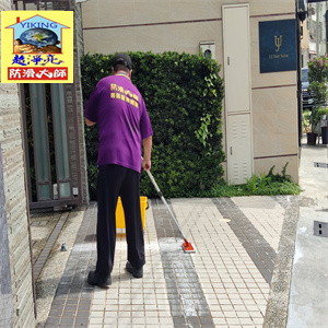 彰化和美山水豐華社區戶外磁磚地面止滑施工781