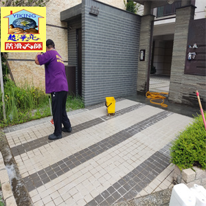 彰化和美山水豐華社區戶外磁磚地面止滑施工782