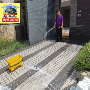 彰化和美山水豐華社區戶外磁磚地面止滑施工782