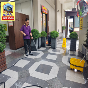 台中市金鑽電子遊藝場騎樓磁磚地面防滑工程788